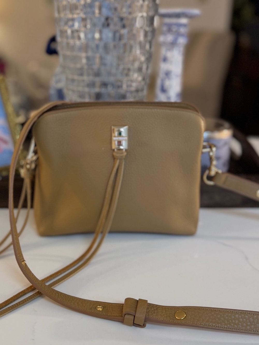 🤎 NEW REBECCA MINKOFF, DARREN TAN, LEATHER CROSSBODY BAG!